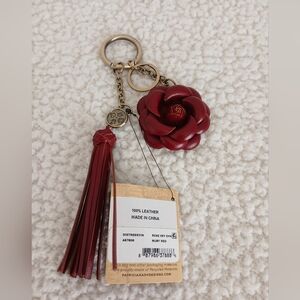 Patricia Nash Ruby Red Rose Keychain